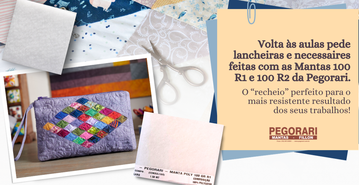 Leia mais sobre o artigo Volta às aulas: necessaires e lancheiras com o diferencial das Mantas 100R1 e 100 R2. Saiba por que